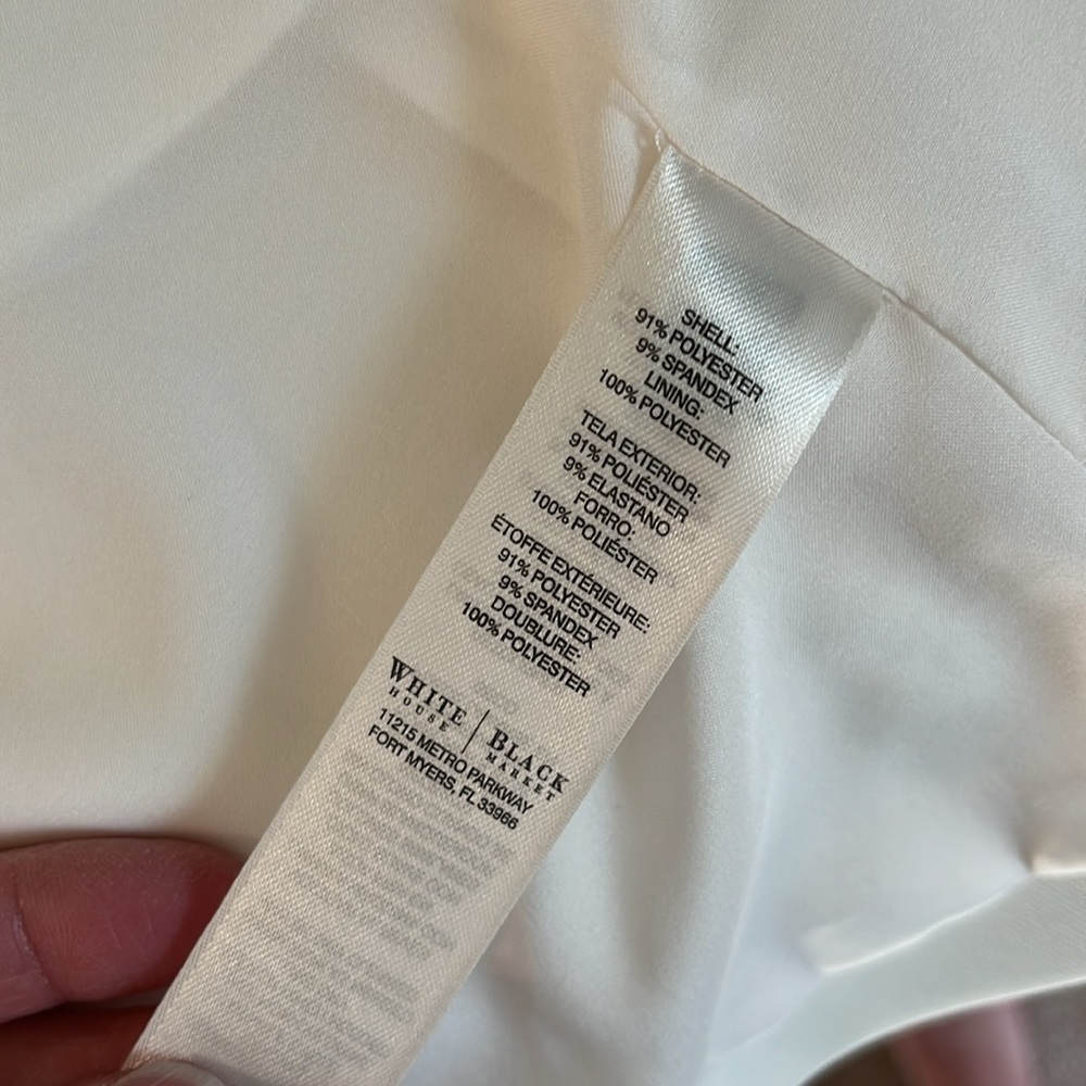 White House Black Market Ivory Blazer with Zippered Pockets - Picture 8 of 10
